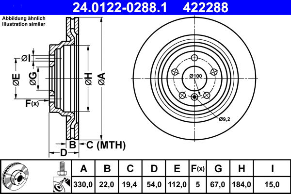 Brake Disc (24.0122-0288.1)