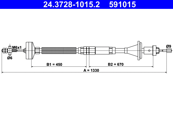 Cable Pull, clutch control (24.3728-1015.2)