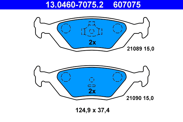 Brake Pad Set, disc brake (13.0460-7075.2)