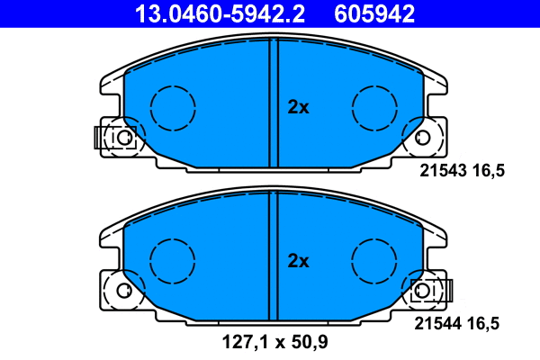 Brake Pad Set, disc brake (13.0460-5942.2)