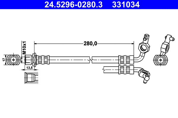 Brake Hose (24.5296-0280.3)