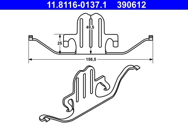 Spring, brake caliper (11.8116-0137.1)