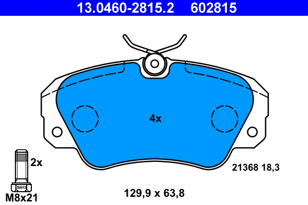Brake Pad Set, disc brake (13.0460-2815.2)