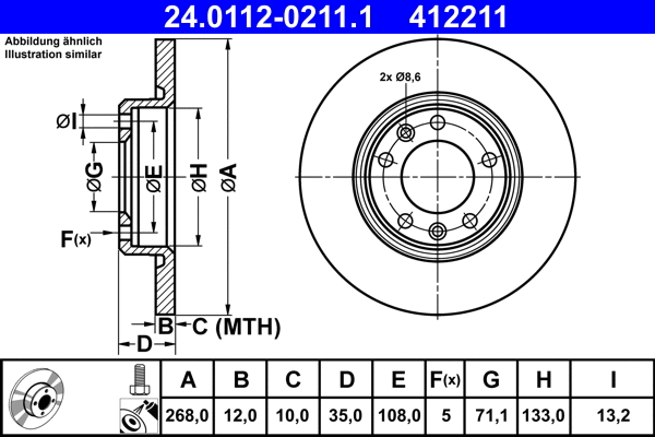 Brake Disc (24.0112-0211.1)