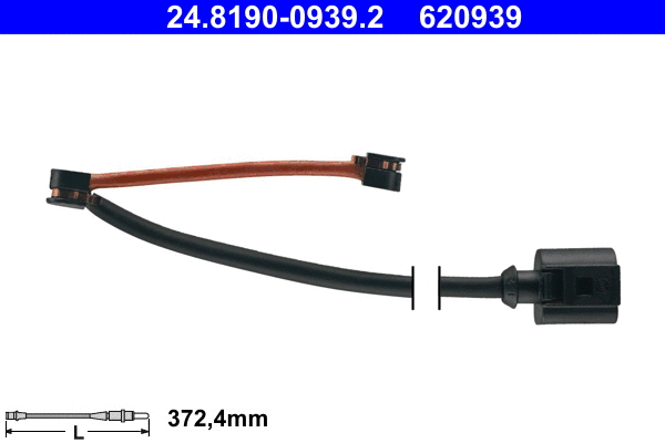 Warning Contact, brake pad wear (24.8190-0939.2)