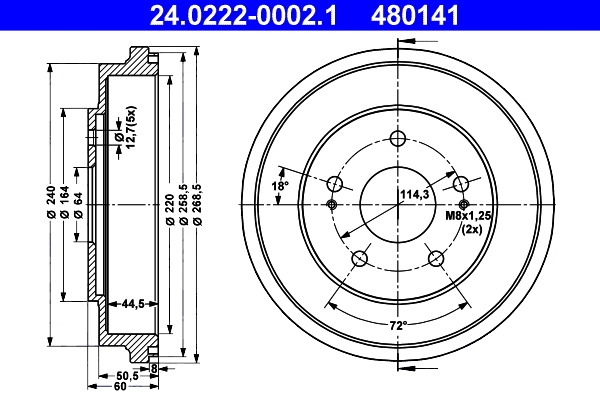 Brake Drum (24.0222-0002.1)