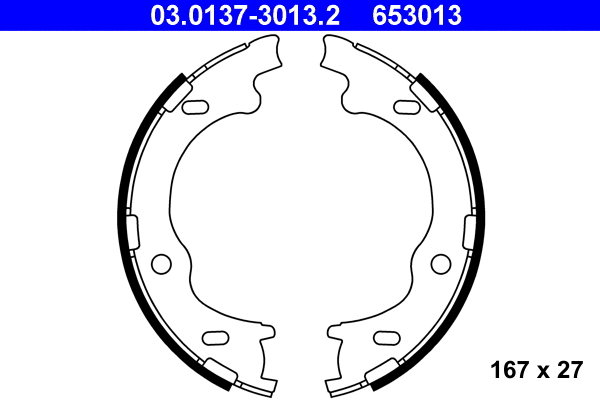 Brake Shoe Set, parking brake (03.0137-3013.2)