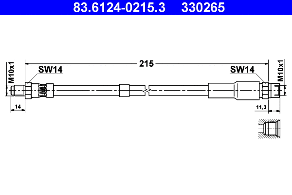 Brake Hose (83.6124-0215.3)