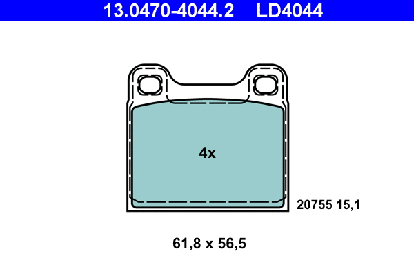Brake Pad Set, disc brake (13.0470-4044.2)