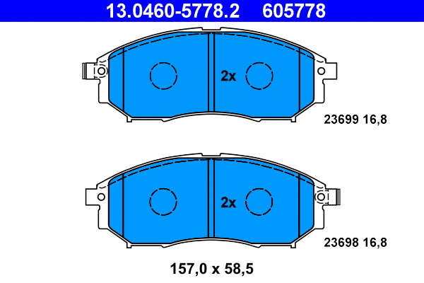 Brake Pad Set, disc brake (13.0460-5778.2)