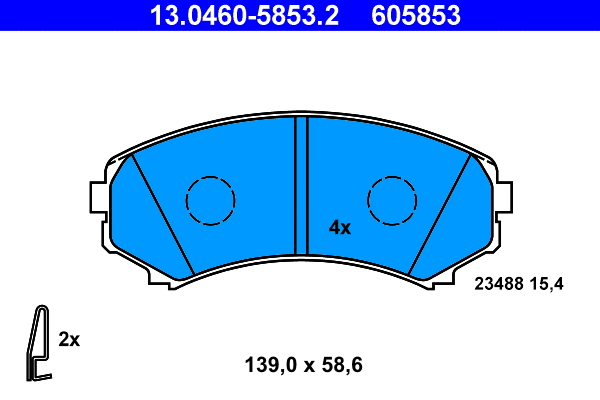 Brake Pad Set, disc brake (13.0460-5853.2)