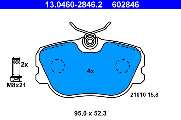 Brake Pad Set, disc brake (13.0460-2846.2)