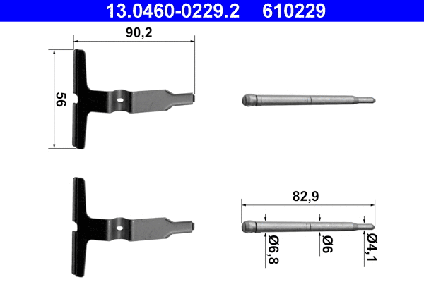 Accessory Kit, disc brake pad (13.0460-0229.2)