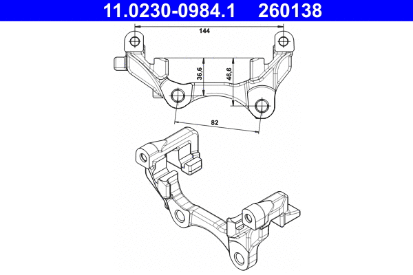 Bracket, brake caliper (11.0230-0984.1)