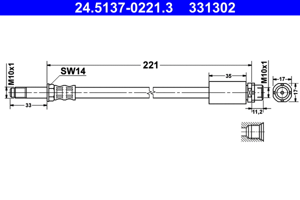 Brake Hose (24.5137-0221.3)