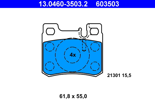 Brake Pad Set, disc brake (13.0460-3503.2)