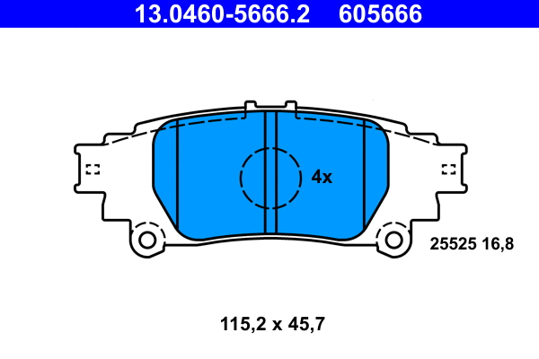 Brake Pad Set, disc brake (13.0460-5666.2)