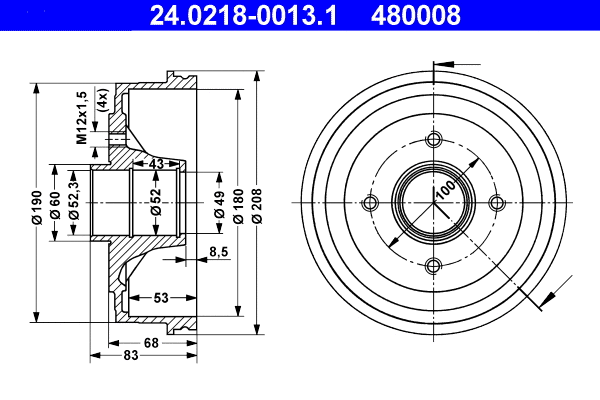 Brake Drum (24.0218-0013.1)