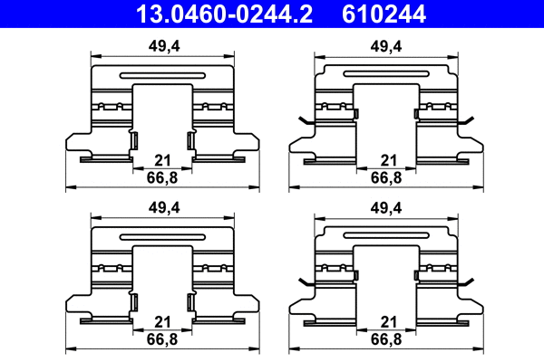 Accessory Kit, disc brake pad (13.0460-0244.2)