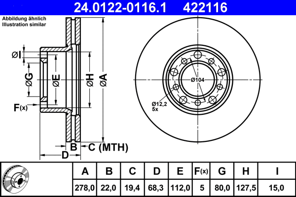 Brake Disc (24.0122-0116.1)