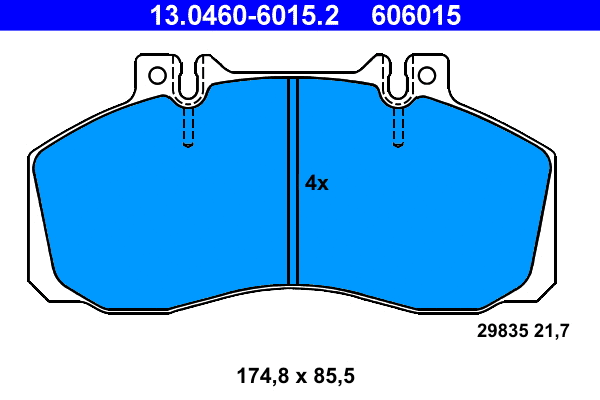 Brake Pad Set, disc brake (13.0460-6015.2)