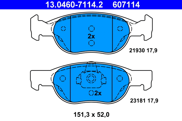 Brake Pad Set, disc brake (13.0460-7114.2)