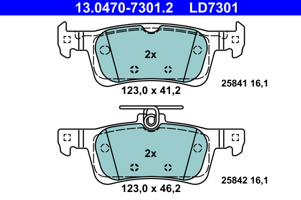 Brake Pad Set, disc brake (13.0470-7301.2)