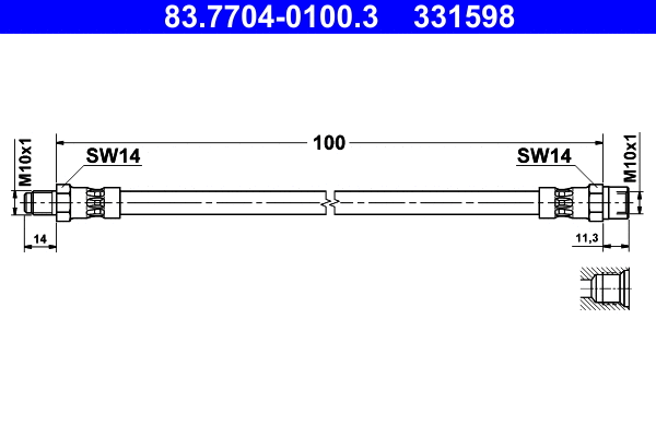Brake Hose (83.7704-0100.3)