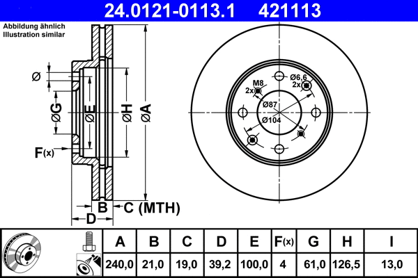 Brake Disc (24.0121-0113.1)