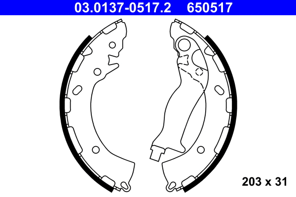 Brake Shoe Set (03.0137-0517.2)
