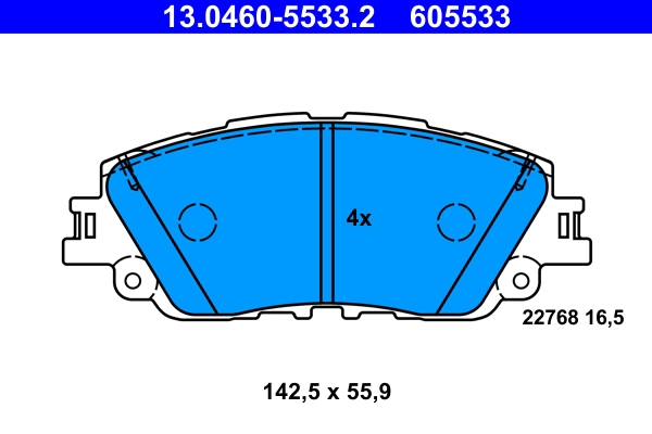 Brake Pad Set, disc brake (13.0460-5533.2)