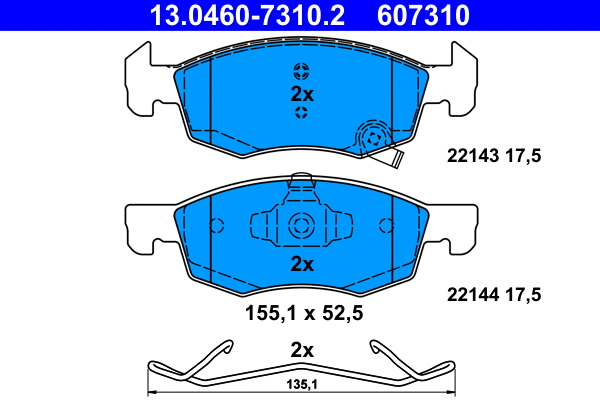 Brake Pad Set, disc brake (13.0460-7310.2)