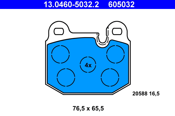Brake Pad Set, disc brake (13.0460-5032.2)