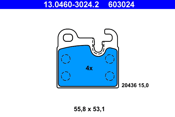 Brake Pad Set, disc brake (13.0460-3024.2)