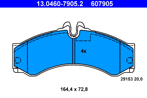 Brake Pad Set, disc brake (13.0460-7905.2)