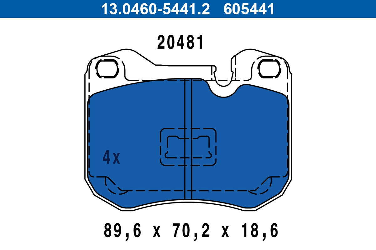 Brake Pad Set, disc brake (13.0460-5441.2)