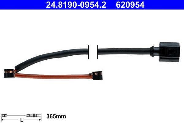 Warning Contact, brake pad wear (24.8190-0954.2)