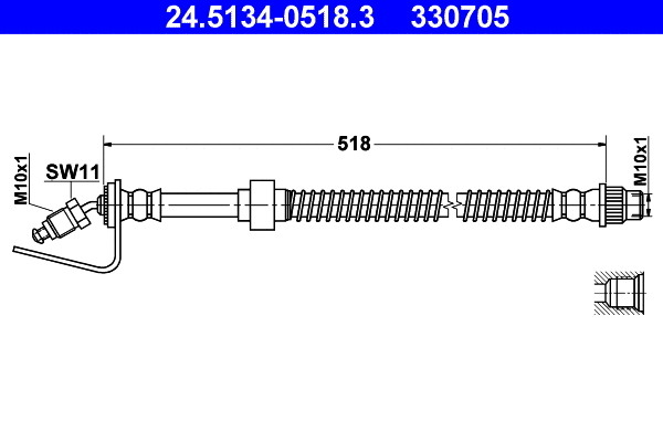 Brake Hose (24.5134-0518.3)