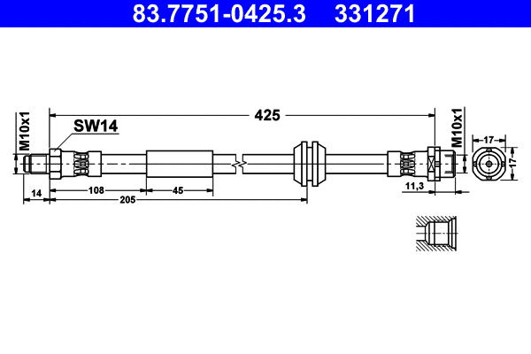 Brake Hose (83.7751-0425.3)