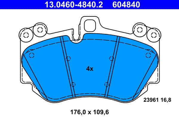 Brake Pad Set, disc brake (13.0460-4840.2)