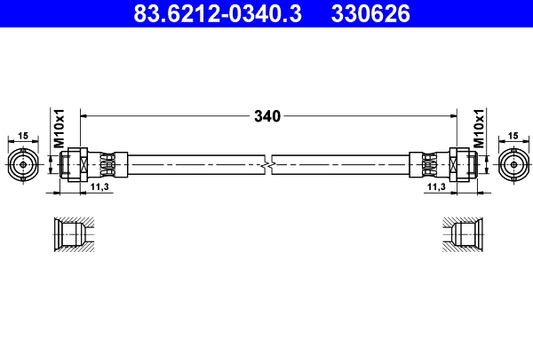 Brake Hose (83.6212-0340.3)