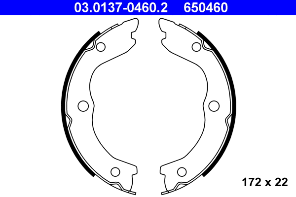 Brake Shoe Set, parking brake (03.0137-0460.2)