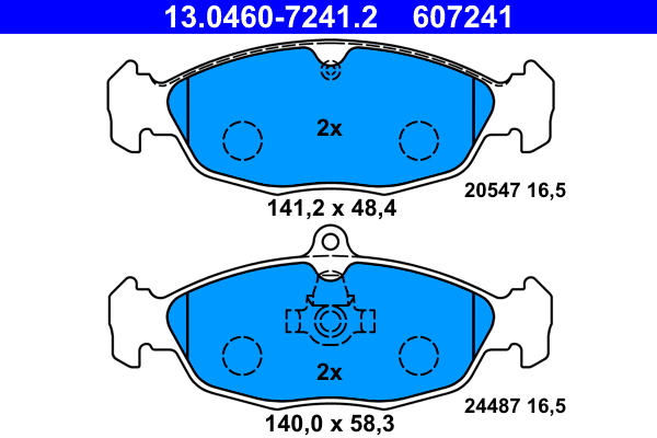 Brake Pad Set, disc brake (13.0460-7241.2)