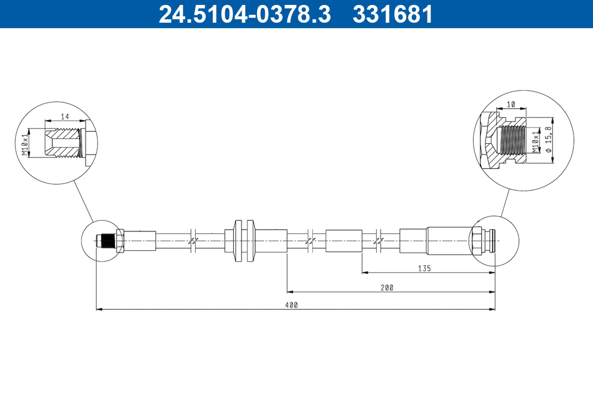 Brake Hose (24.5104-0378.3)