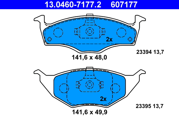 Brake Pad Set, disc brake (13.0460-7177.2)
