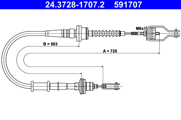 Cable Pull, clutch control (24.3728-1707.2)