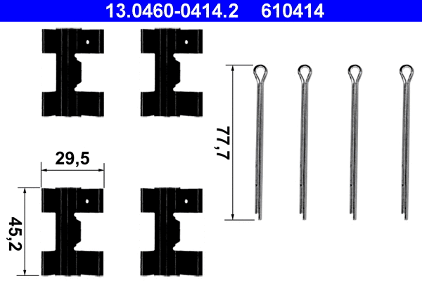 Accessory Kit, disc brake pad (13.0460-0414.2)