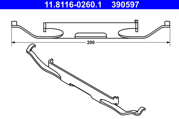 Spring, brake caliper (11.8116-0260.1)