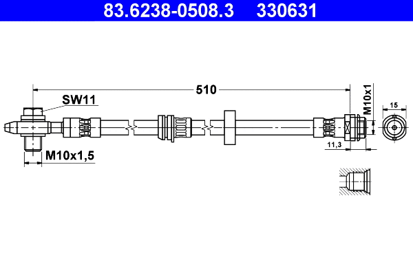 Brake Hose (83.6238-0508.3)