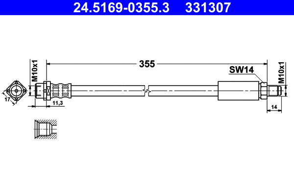 Brake Hose (24.5169-0355.3)